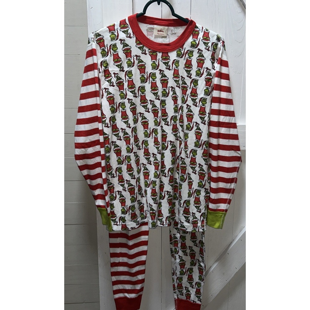 HANNA ANDERSSON DR SEUSS GRINCH MIX IT UP PAJAMA SET ADULT UNISEX M